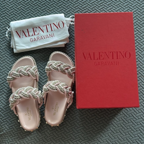 Valentino Women's Braided Espadrille Slide Sandals - Picture 10 of 14